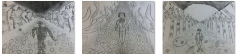 Photos of children's drawings