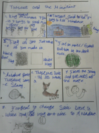 Photo of children's English work