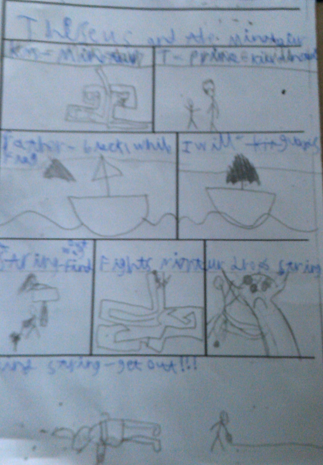 Photo of children's English work