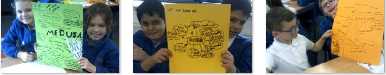 Photos of children learning about Greeks
