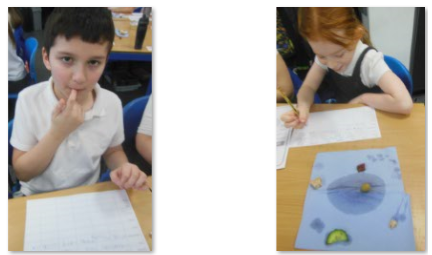 Photos of children making pittas