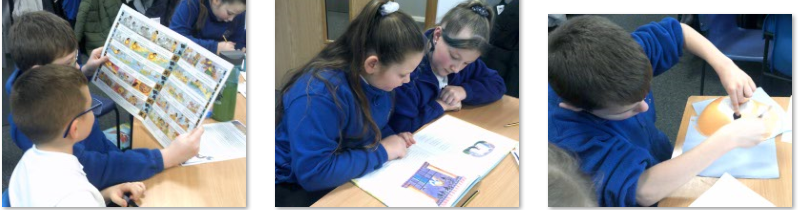 Photos of children learning about Greeks