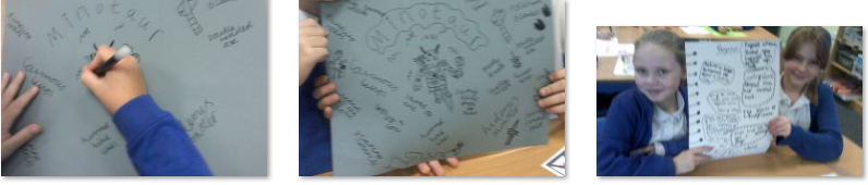 Photos of children learning about Greeks