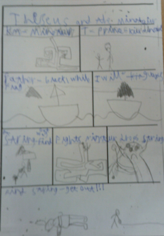 Photo of children's English work