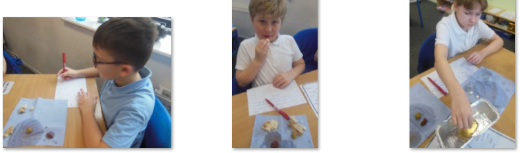 Photos of children making pittas