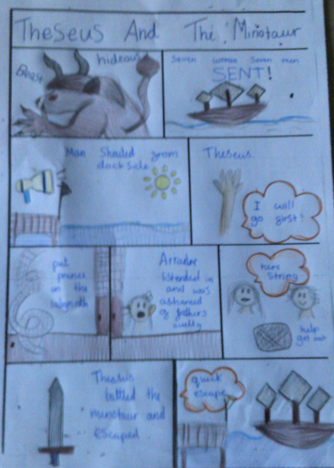 Photo of children's English work