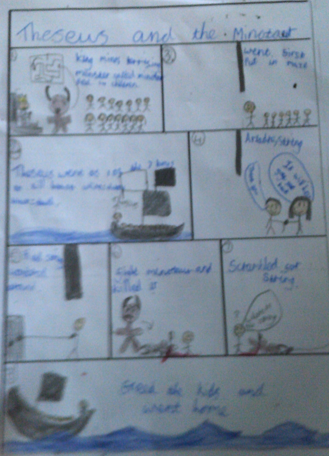 Photo of children's English work