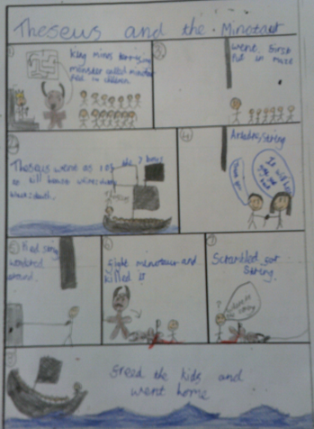 Photo of children's English work