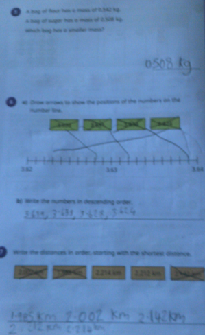 Photo of maths work