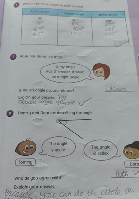 Photo of children's maths work