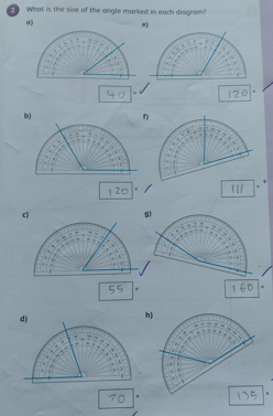 Photo of children's maths work