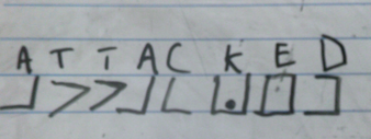 Photo of coded word