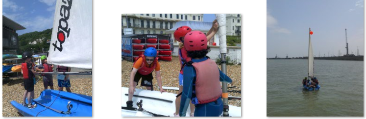 Photos of children sailing