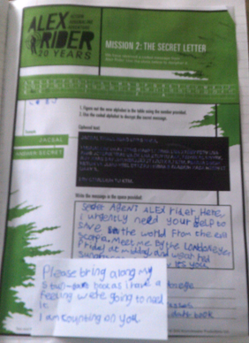 Photo of code breaking work