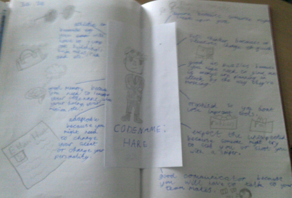 Photo of code breaking work