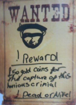 Photo of children's Wanted poster