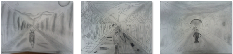 Photos of children's art work