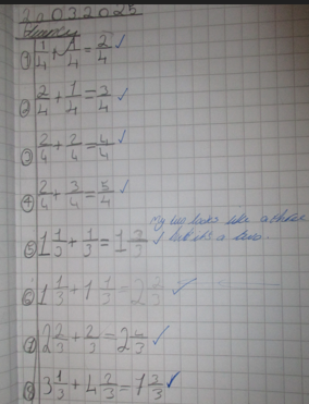 Photo of maths work