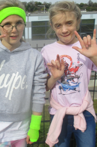 Photo of children dressed up and dancing for Red Nose Day