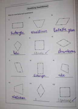 Photo of maths work