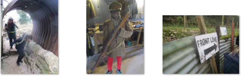 Photos of children at Hawthorn Trenches