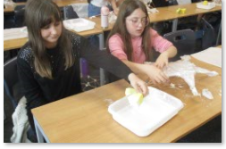 Photos of children making lanterns