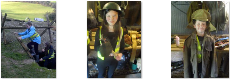 Photos of children at Hawthorn Trenches