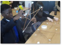 Photos of children making lanterns