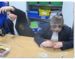 Picture of children knitting