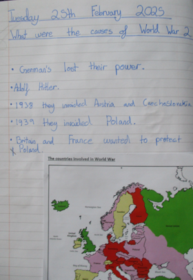 Photo of children's WW2 work