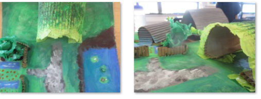 Photos of children's model Anderson Shelters