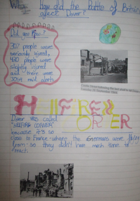 Photo of children's WW2 work