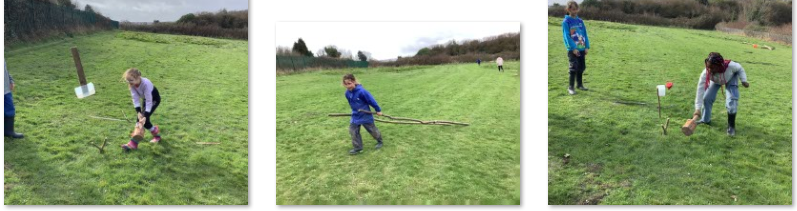 Photos of children at Forest School