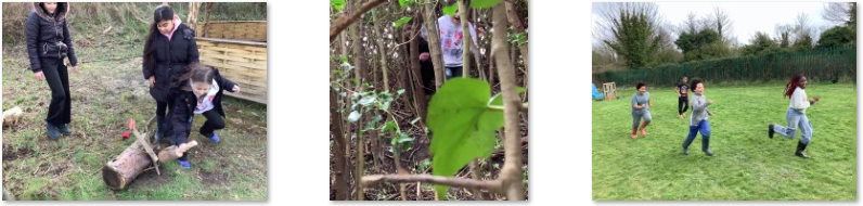 Photos of children at Forest School