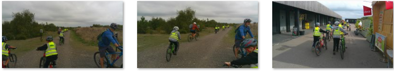 Photos of children cycling at Betteshanger