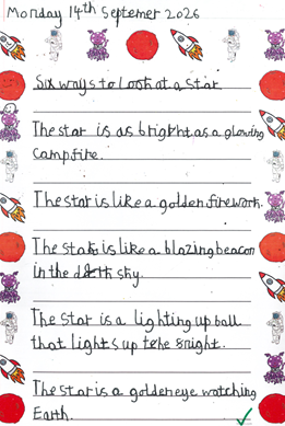 Photo of child's poem