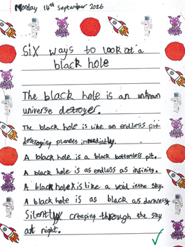 Photo of child's poem