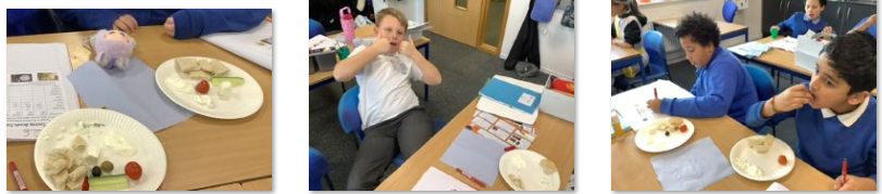 Photos of children tasting Greek food
