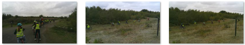 Photos of children cycling at Betteshanger