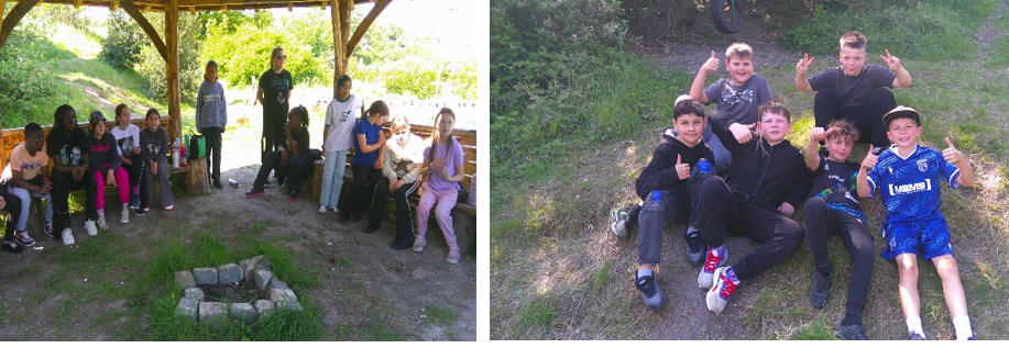 Photos of children at Forest School
