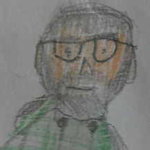 Drawing of Mr Woods