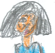 Drawing of Mrs Goldfinch