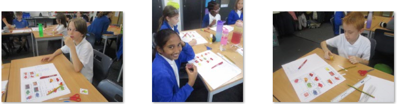 Photos of children making smoothies
