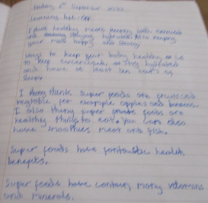 Photos of children's smoothie evaluations