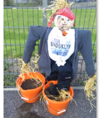 Photos of children making scarecrows