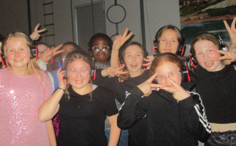 Photo of children at silent disco