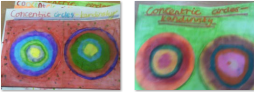 Photos of children's artwork