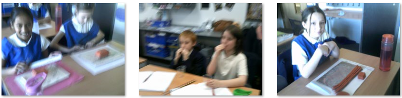 Photo of children making Mayan chocolate pots