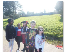 Photos of children dressed up for Red Nose Day