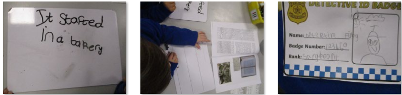 Photos of learning lift off detective work
